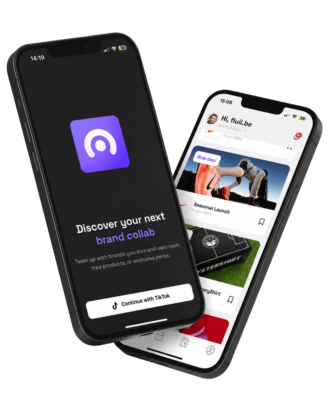 Fluii app – klanten delen TikTok-content en ontvangen automatisch een beloning op basis van bereik